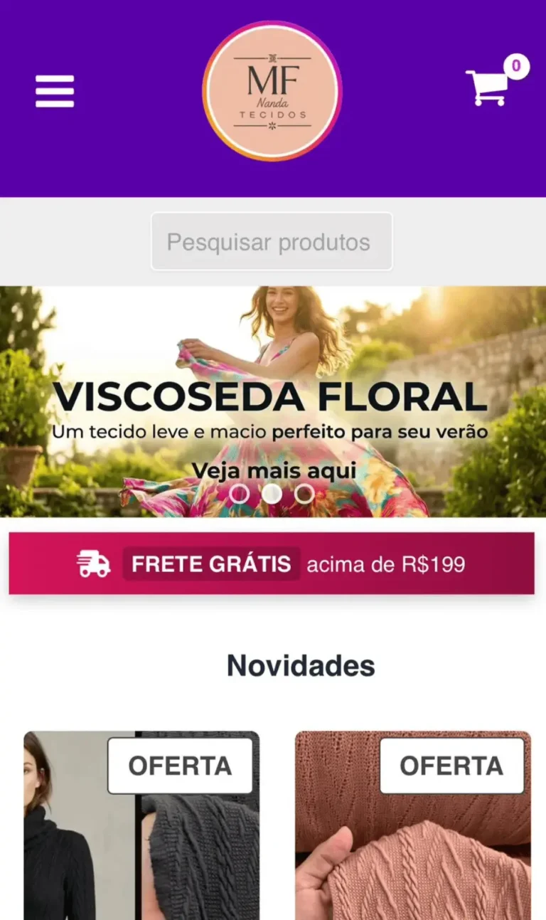 Loja de Tecidos Premium